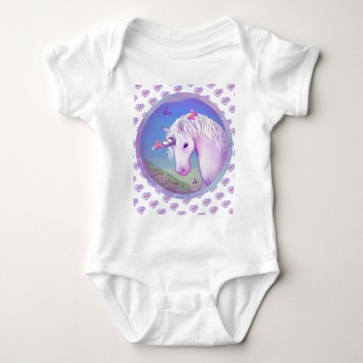 紫の楽園 ベビーボディスーツ (正面)