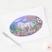 紫の楽園 楕円形シール (封筒)