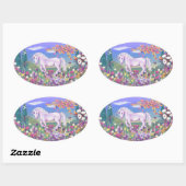 紫の楽園 楕円形シール (シート)