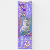 紫の楽園 横断幕 (縦)