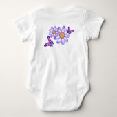 紫の楽園Tシャツ ベビーボディスーツ (裏面)