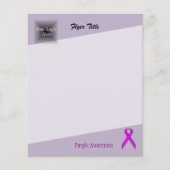 紫の標準リボン チラシ (正面)