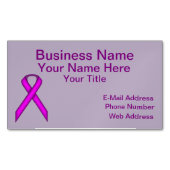 紫の標準リボン マグネット名刺 (正面)