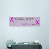 紫の標準リボン 横断幕 (トレードショー)