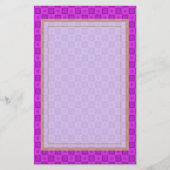 紫の模様の円と正方形 便箋 (正面)