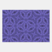 紫の模様 ラッピングペーパーシート (正面)