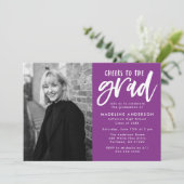 紫の歓声をあげて 卒業生を祝う スクリプト 卒業パーティー 招待状 (スタンド正面)