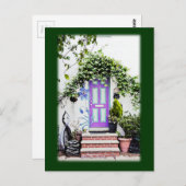 紫の歓迎の入り口 ポストカード (正面/裏面)