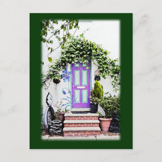 紫の歓迎の入り口 ポストカード (正面)