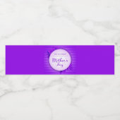 紫の母の日柄 ペットボトルラベル (シングルラベル)