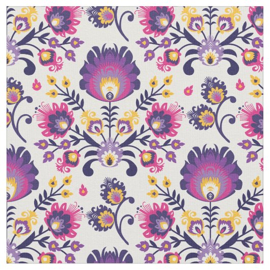 紫の民話構成1 ファブリック (クローズアップ)