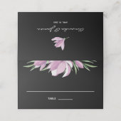 紫の水カラーフローラオン黒 プレイスカード (外部開封)