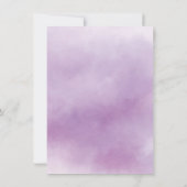 紫の水彩の確認 招待状 (裏面)