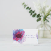 紫の水彩名刺 名刺 (スタンド正面)