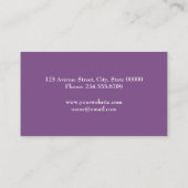 紫の水彩名刺 名刺 (裏面)