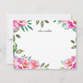 紫の水彩庭園|ひな形パーソナライズされた 招待状 (正面)