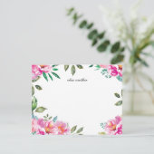 紫の水彩庭園|ひな形パーソナライズされた 招待状 (スタンド正面)