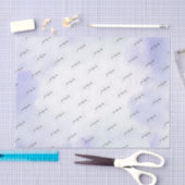 紫の水彩洗浄カスタムビジネスロゴ 薄葉紙 (クラフト)