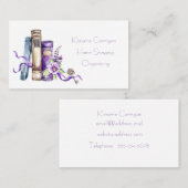 紫の水彩絵本 名刺 (正面/裏面)