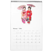 紫の水彩美術カレンダーサッカグロッセル カレンダー (2月 2026)