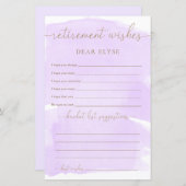 紫の水彩退職願い (正面/裏面)