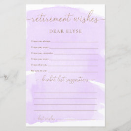 紫の水彩退職願い