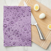 紫の水滴 キッチンタオル (四つ折り)