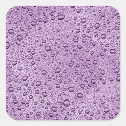紫の水滴 スクエアシール (正面)