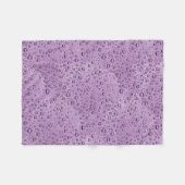 紫の水滴 フリースブランケット (正面(横))