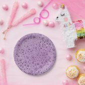 紫の水滴 ペーパープレート (パーティー)