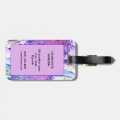 紫の水滴 |青と白グラデーション ラゲッジタグ (裏面横)