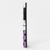 紫の水玉模様と黒のiPhone 5ケース Case-Mate iPhoneケース (裏面/左)