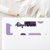 紫の水玉模様の有効期限ラベル ラベル (インサイチュ)