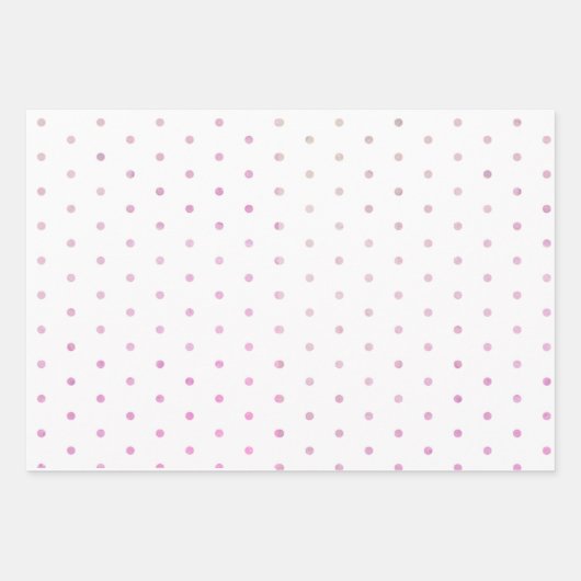 紫の水玉模様の花と母のワードアート ラッピングペーパーシート (正面3)