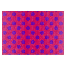 紫の水玉模様オンcerise カッティングボード