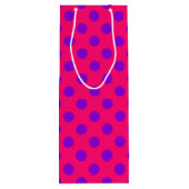 紫の水玉模様オンcerise ワインギフトバッグ (裏面)