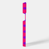 紫の水玉模様オンcerise iPhoneケース (右側面)
