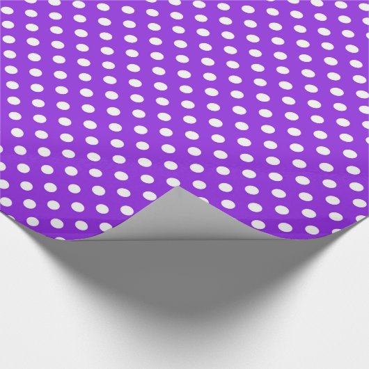 紫の水玉模様模様の包み紙 ラッピングペーパー (角)