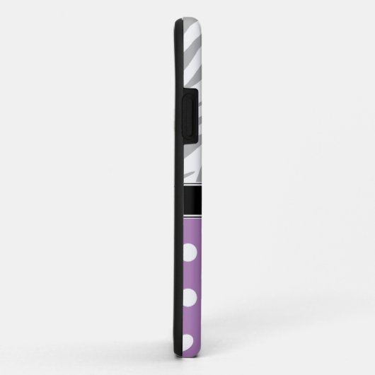 紫の水玉模様色あせたゼブラ印刷iPhone 5ケース Case-Mate iPhoneケース (裏面/右)