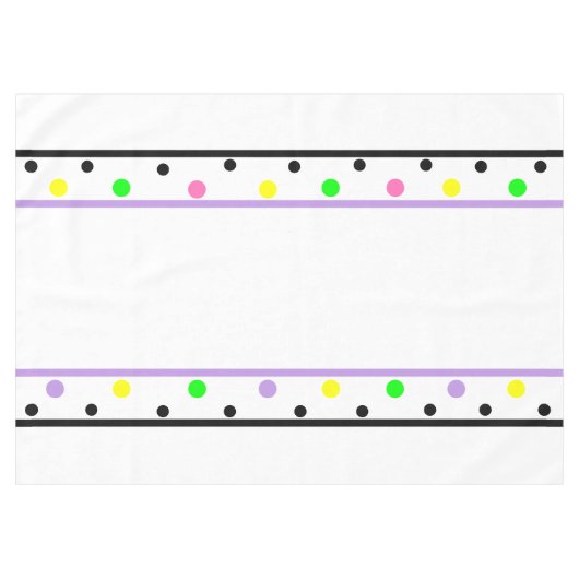 紫の水玉模様 テーブルクロス (正面(横))