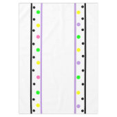 紫の水玉模様 テーブルクロス (正面)