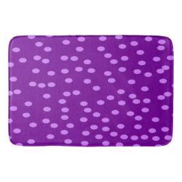紫の水玉模様 バスマット