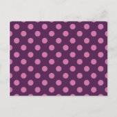 紫の水玉模様 ポストカード (正面)