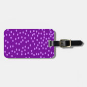 紫の水玉模様 ラゲッジタグ (正面横)