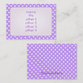 紫の水玉模様 名刺 (正面/裏面)