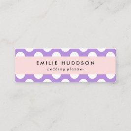 紫の水玉模様、水玉模様パターン、ドット点々のある、 スキニー名刺