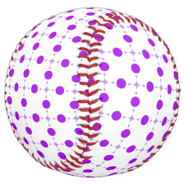 紫の水玉模様、水玉模様パターン、ドット点々のある、 ソフトボール