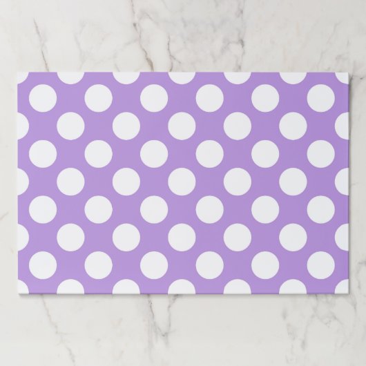 紫の水玉模様、水玉模様パターン、ドット点々のある、 ペーパーパッド (正面)