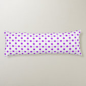 紫の水玉模様、水玉模様パターン、ドット点々のある、 ボディピロー (裏面)