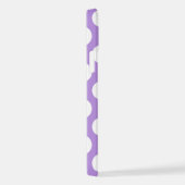 紫の水玉模様、水玉模様パターン、ドット点々のある、 iPhoneケース (右側面)